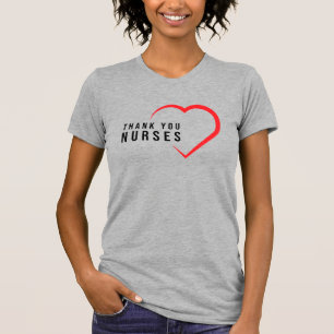 Thank You Nurses Heart Red T-Shirt