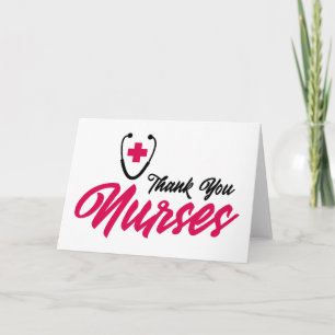 Thank You Nurses Pink Card