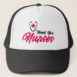 Thank You Nurses   Pink Trucker Hat
