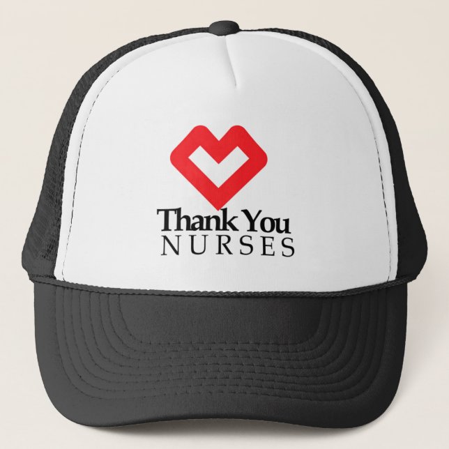 Thank You Nurses | Red Heart Trucker Hat (Front)