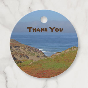 Thank You Ocean Landscape Photo Beach Appreciation Favour Tags