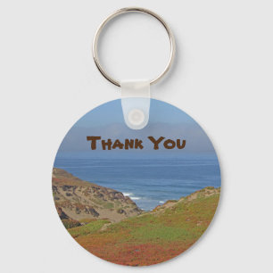 Thank You Ocean Landscape Photo Beach Appreciation Key Ring