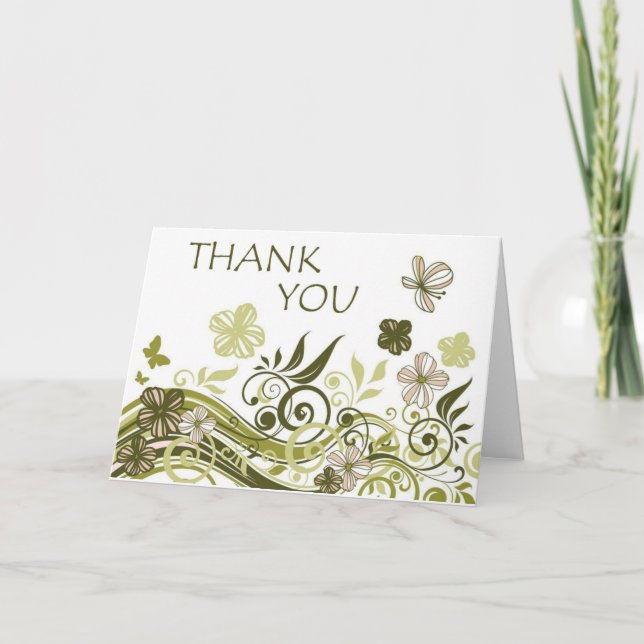 Thank You (Olive Green Floral) (Front)