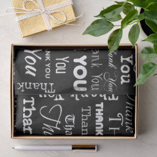 Thank You (on black) Tissue Paper