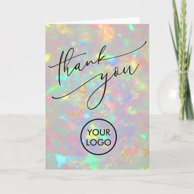 thank you opal background card (Front)