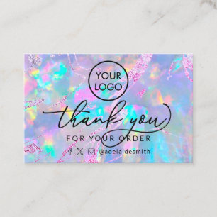 thank you opal design texture business card