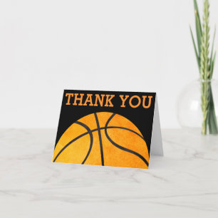 Thank You Orange Basketball Sports Kids Orange