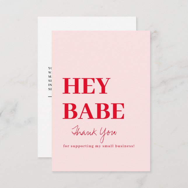 Thank You Order Business Card (Front/Back)