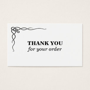 Thank You Order Business Cards Customer Appreciate