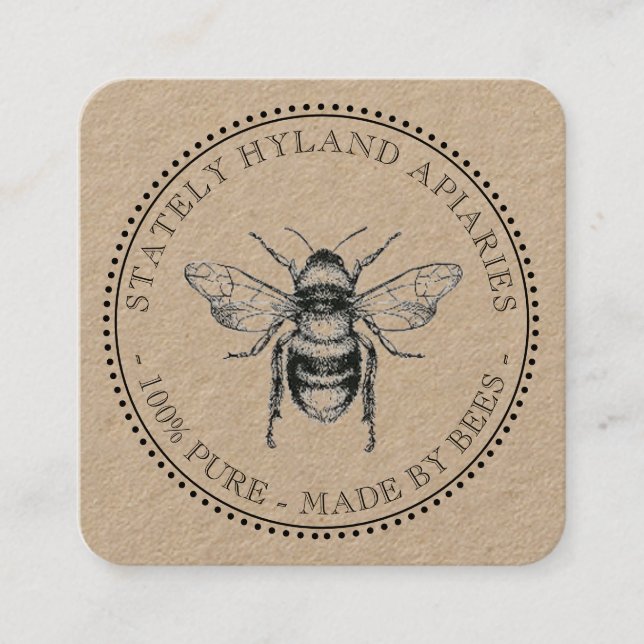 Thank You Our Products Beekeeping Business Card (Front)