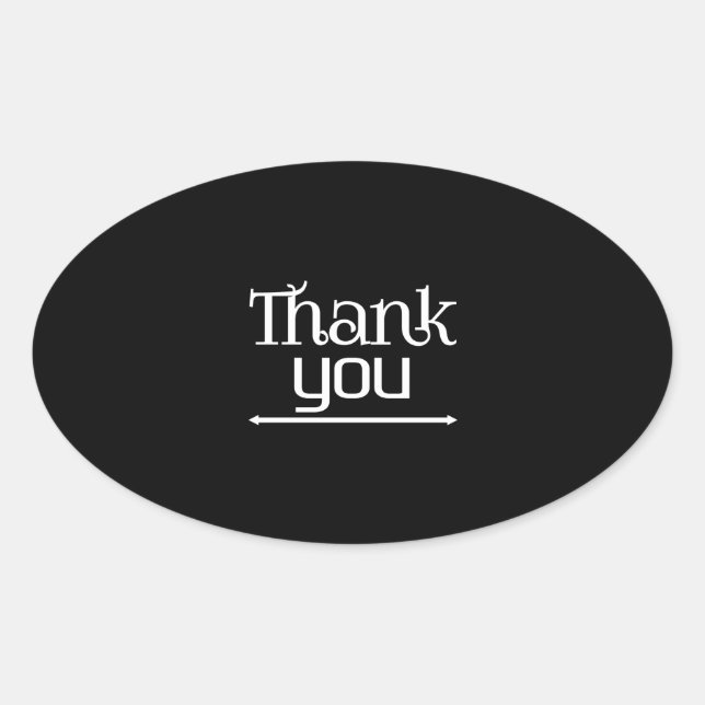 Thank you  oval sticker (Front)