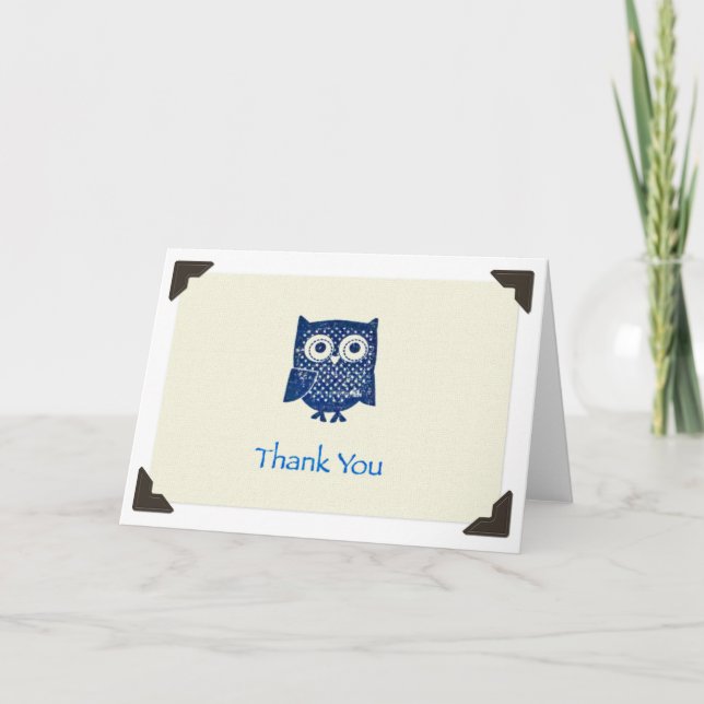 "Thank You" Owl Notecard (Front)