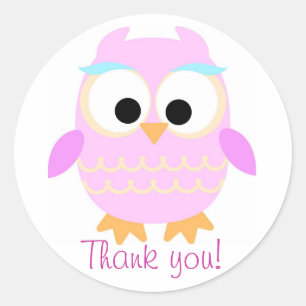 Thank you owl sticker