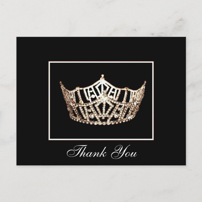 Thank You Pageant Crown Postcard (Front)