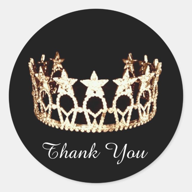 Thank You Pageant Crown Sticker (Front)