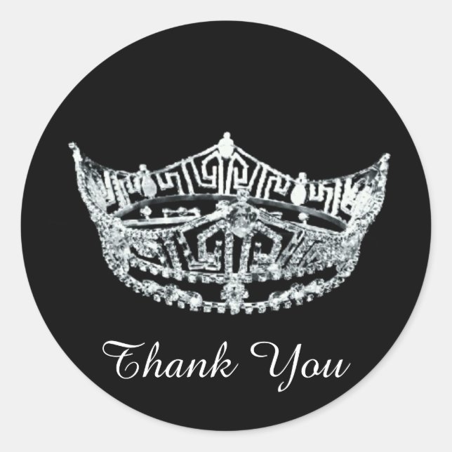 Thank You Pageant Crown Sticker (Front)
