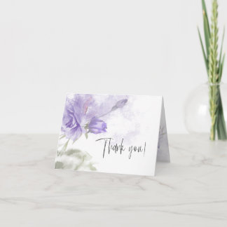 Thank You | Painterly Purple Floral Card