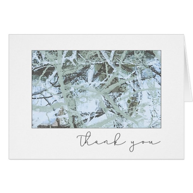 Thank you Pale Green Abstract Art (Front Horizontal)