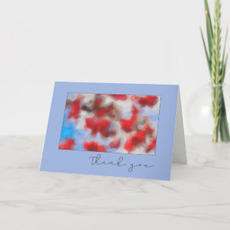 Thank you Pale Violet and Red Abstract Art Card