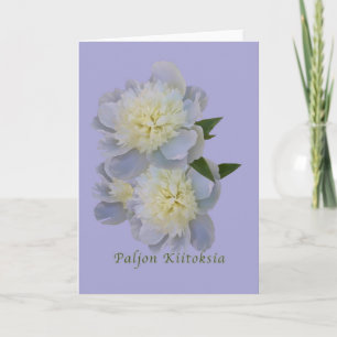 Thank You, Paljon Kiitoksia, Finnish Card