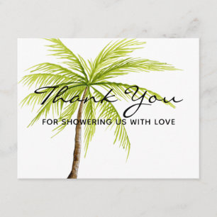 Thank You Palm Tree Tropical Beach Shower