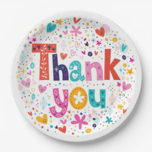 Thank You Paper Plate