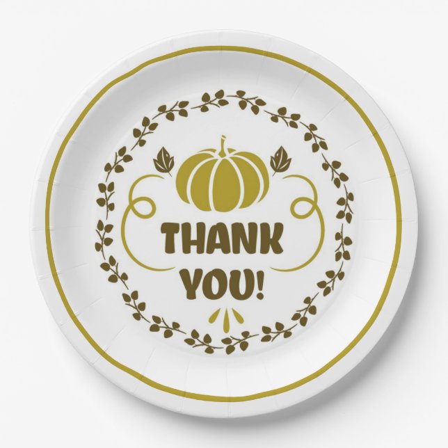 Thank You Paper Plate (Front)