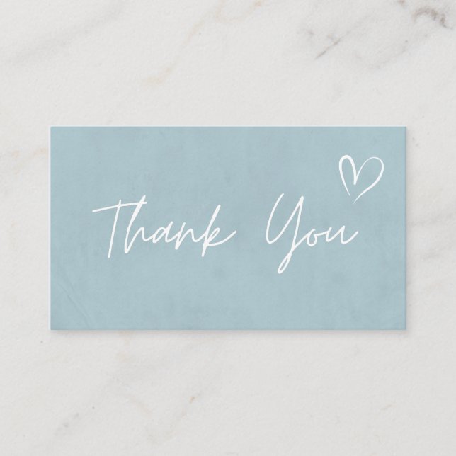 Thank You Pastel Light Blue Neutral Shade Discount Business Card (Front)