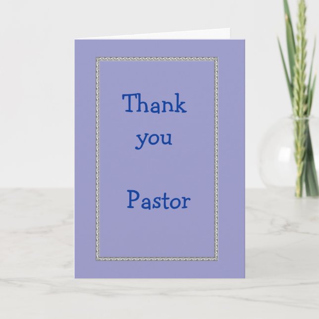 Thank you Pastor Card (Front)