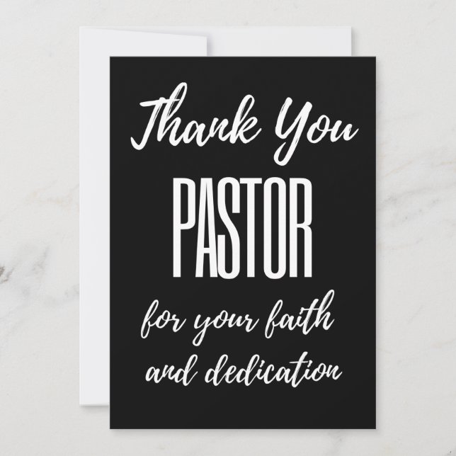 Thank You Pastor For Your Faith (Front)