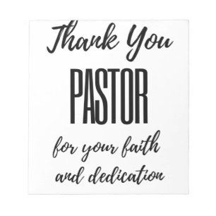 Thank You Pastor For Your Faith bl Notepad