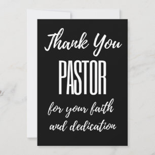 Thank You Pastor For Your Faith Card