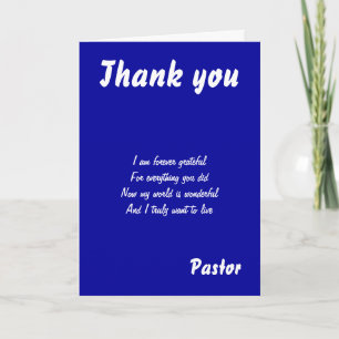 Thank you pastor greeting cards
