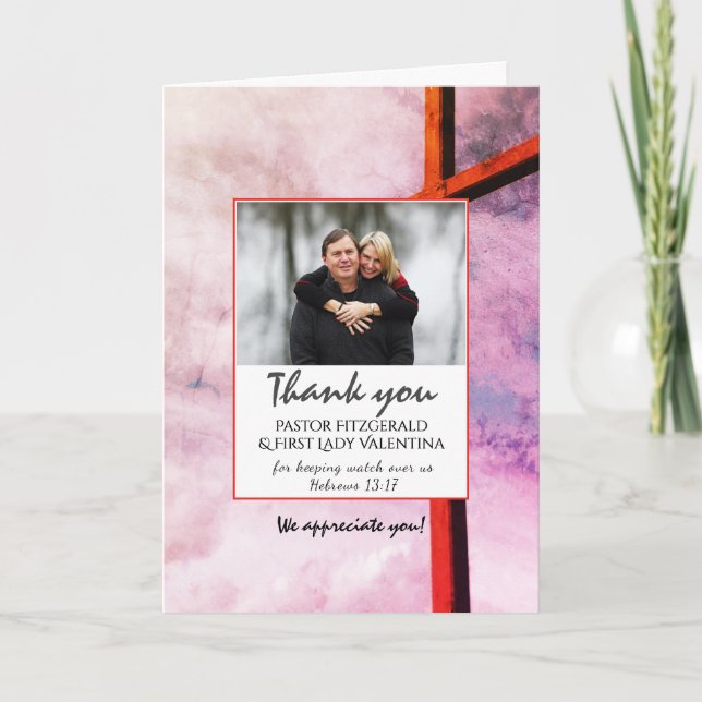 THANK YOU PASTOR Scripture PHOTO CARD (Front)