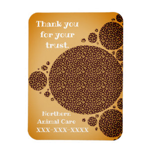 Thank You Patient Wild Cat Pattern Animal Care Magnet