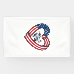 Thank You Patriotic Heart Vintage Vector Design_1 Banner