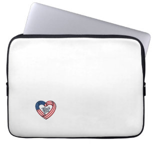 Thank You Patriotic Heart Vintage Vector Design_1 Laptop Sleeve