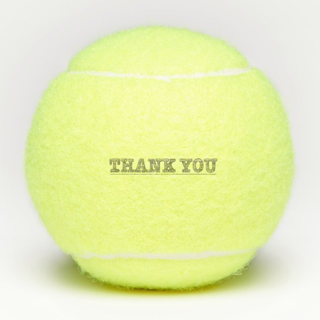 Thank You Pencil Drawing Appreciation Positivity Tennis Balls (Front)