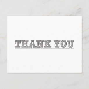 Thank You Pencil Drawing Editable Color Positivity Postcard
