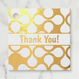 Thank You Personalised Abstract Wave Pattern Favour Tags