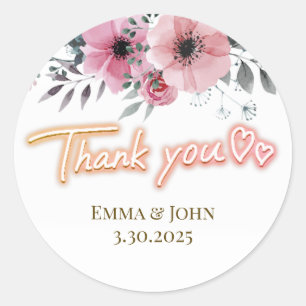Thank You Personalised Sticker