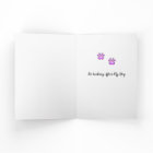 Thank You Pet Dog Paw Watercolor Card