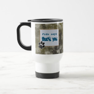 Thank You Pet Sitter Black Paw Thanks Animal Care Travel Mug