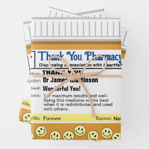 Thank You Pharmacy Wrapping Paper Sheet