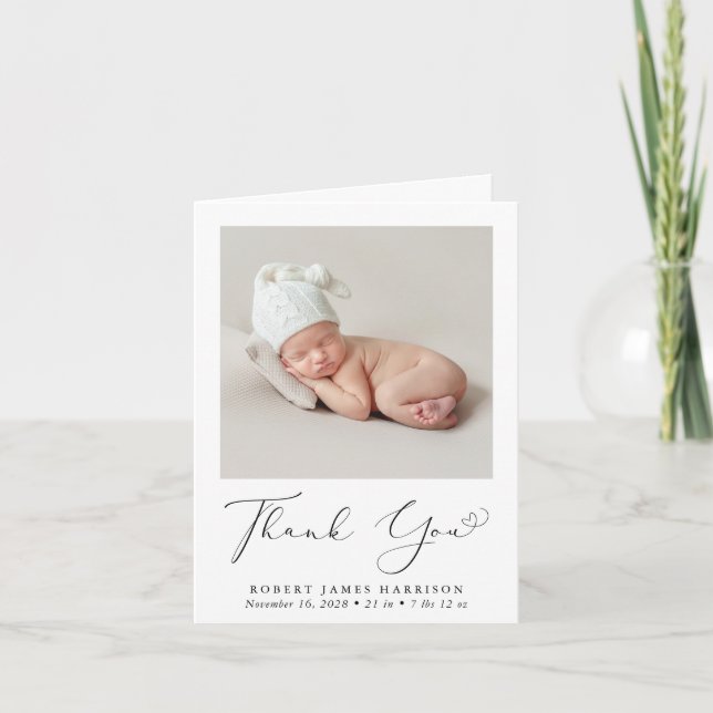 Thank You Photo Birth Announcement (Front)