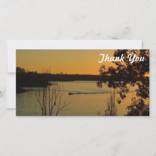 Thank You photo card - Lake Monduran sunset