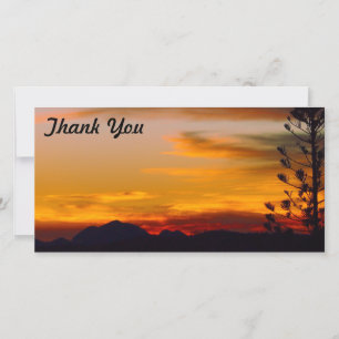 Thank You photo card - Mt Wheeler sunset