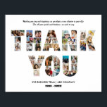 Thank You Photo Collage Coworker Farewell Retired Poster<br><div class="desc">Personalised Thank You Photo Collage for retired colleague, co-worker, team manager or boss. This customisable photo gift is also perfect as a farewell keepsake for teacher, coach or friends leaving. This custom template is a unique and meaningful goodbye gift that captures the precious moments and memories shared together. The design...</div>