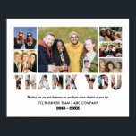 Thank You Photo Collage Farewell Retirement Party Poster<br><div class="desc">Personalised Thank You Photo Collage for retired colleague, co-worker, team manager or boss. This customisable photo gift is also perfect as a farewell keepsake for teacher, coach or friends leaving. This custom template is a unique and meaningful goodbye gift that captures the precious moments and memories shared together. The design...</div>