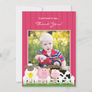 Thank You Photo Farm Flat Invitation